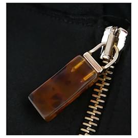 Louis Vuitton-Giorgio Armani Corset Panelled Zip Front Top-Black