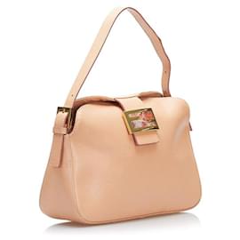 Fendi-Fendi Leather Shoulder Bag-Pink