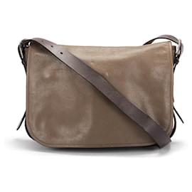 Hermès-Hermes Leather Messenger Bag-Brown