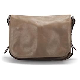Hermès-Hermes Leather Messenger Bag-Brown