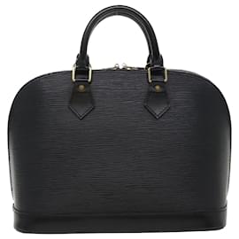 Louis Vuitton-LOUIS VUITTON Epi Alma Hand Bag Black M52142 LV Auth 34605-Black