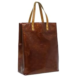 Louis Vuitton-LOUIS VUITTON Monogram Vernis Reade MM Hand Bag Bronze M91143 LV Auth ac1638-Bronze