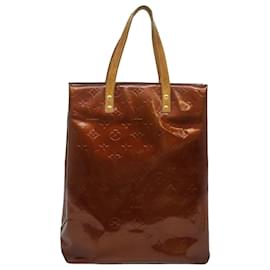 Louis Vuitton-LOUIS VUITTON Monogram Vernis Reade MM Hand Bag Bronze M91143 LV Auth ac1638-Bronze