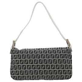 Fendi-FENDI Zucchino Canvas Sac à bandoulière Navy Auth 34615-Bleu Marine