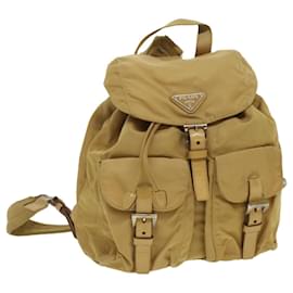 Prada-PRADA Backpack Nylon Beige Auth ar8709-Beige