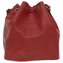 Louis Vuitton-LOUIS VUITTON Epi Petit Noe Shoulder Bag Red M44107 LV Auth 34381-Red