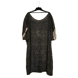 Alexander Mcqueen SCHWARZE SEIDE DEVORE IN38 NEU Schwarz