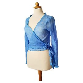 Cardigan cache-cœur en cachemire de Moschino Bleu
