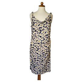 Robe Diane Von Furstenberg Blanc Bleu Jaune