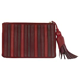 Anya Hindmarch-Pochette a righe rosse Anya Hindmarch-Rosso