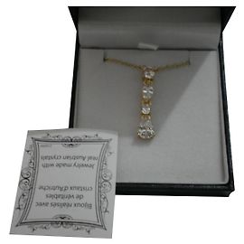 Autre Marque necklace/pendant with crystals new in its box,authenticity certificate Golden