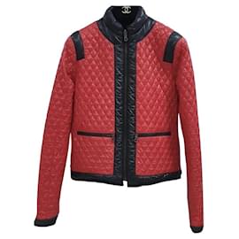 Chanel-Chanel Reversible Red Black CC Logo Puffer  Jacket  Sz.36-Multiple colors