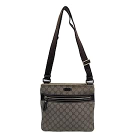 Gucci-Brown Coated Canvas Gucci Bag-Brown