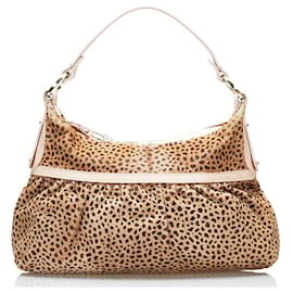 Fendi-Borsa a tracolla in pelle leopardata 8BR448-Beige