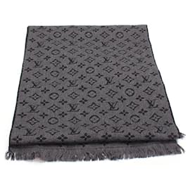 Louis Vuitton-Monogram Wool Scarf-Black