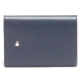 Montblanc-Leather Business Card Holder-Blue