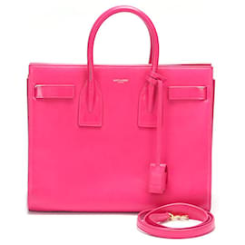 Yves Saint Laurent-Sac De Jour Leather Handbag-Pink
