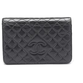 Chanel-CC Quilted Wallet On Chain-Black