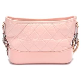 Chanel-Leather Gabrielle Shoulder Bag-Pink