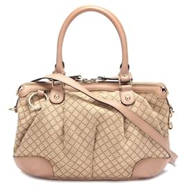 Gucci-Gucci Diamante Canvas Sukey Handbag Canvas Handbag 247902 in Good condition-Beige