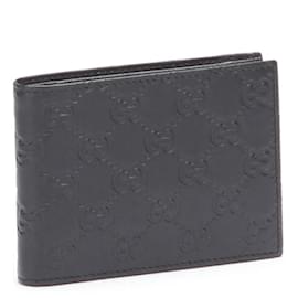 Gucci-Guccissima Bifold Wallet-Black