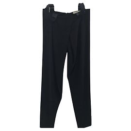 Balenciaga Hose aus schwarzer Seide Schwarz