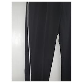 pantalon louis vuitton s 36 en laine noir black