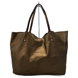 TIFFANY & CO. Wendbare Einkaufstasche aus Leder Braun Bronze