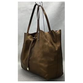 Tiffany & Co-TIFFANY & CO. Reversible Leather Tote Bag-Brown,Bronze