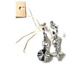 Louis Vuitton-Boucles d'oreilles ma chaîne de fleurs-Argenté