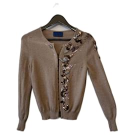 Balmain Weste aus Kaschmir Hellbraun Hellbraun