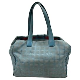 Chanel-Blue Polyester New Travel Line Tote Chanel Bag-Blue