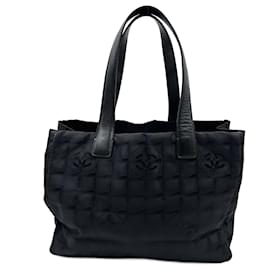 Chanel-Black Polyester New Travel Line Tote Chanel Bag-Black
