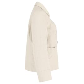 Dior-Dior Cruise 2021 Embroidered Jacket in Cream Cotton-White,Cream