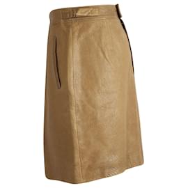 Isabel Marant-Isabel Marant Skirt in Camel Leather-Yellow,Camel