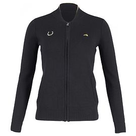 Bella Freud Race Track Trainingsjacke mit Reißverschluss und Seitenstreifen aus schwarzer Wolle Andere