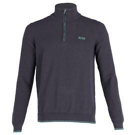 Hugo Boss Boss Zimex Pull demi-zip en coton noir Noir