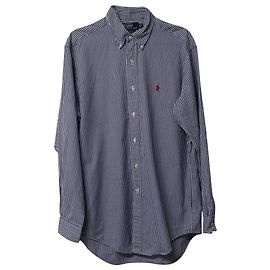 Camicia Polo Ralph Lauren Gingham Check in cotone Oxford blu Blu