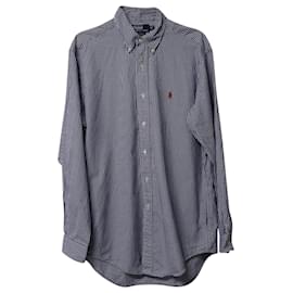 Ralph Lauren-Camisa de cuadros vichy en algodón Oxford azul de Polo Ralph Lauren-Azul