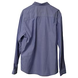 Ami-Ami Paris Oxford Shirt in Blue Cotton-Blue