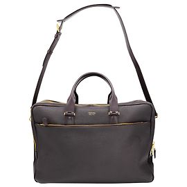 Tom Ford Pebble Grain Briefcase Bag in Brown Leather Brown