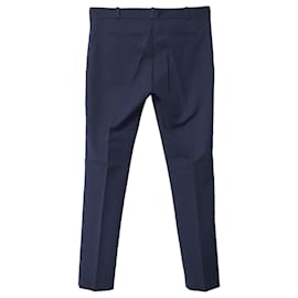 Joseph-Pantalon de costume coupe slim Joseph en coton bleu marine-Bleu,Bleu Marine