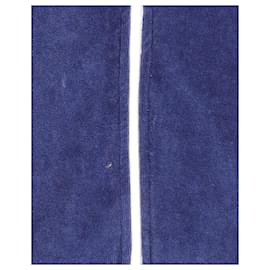 Palm Angels-Palm Angels Chenille Track Jacket in Navy Blue Cotton-Blue,Navy blue