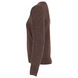 Neil Barrett-Neil Barrett Knitted Long Sleeve Sweater in Brown Wool-Brown