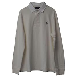 Ralph Lauren-Ralph Lauren Long Sleeves Polo Shirt in Off White Cotton-White