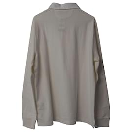 Ralph Lauren-Ralph Lauren Long Sleeves Polo Shirt in Off White Cotton-White