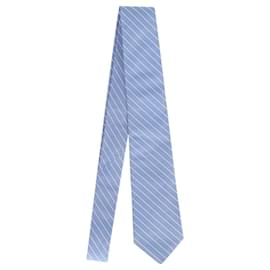 Ralph Lauren-Ralph Lauren Stripe Formal Cravate en Soie Imprimée Bleue-Autre