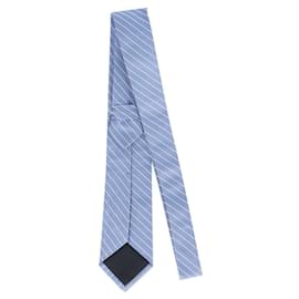 Ralph Lauren-Cravatta formale a righe Ralph Lauren in seta stampata blu-Altro