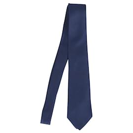 Church's-Church's Formal Tie in Navy Blue Silk-Blue,Navy blue