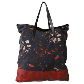 Dries Van Noten Patterned Tote Bag in Black Cotton Other
